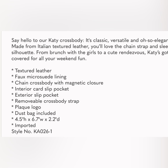 NWT Kate Spade Katy Textured Leather Flap Chain Crossbody in Ocean Beach $258 - Picture 2 of 10